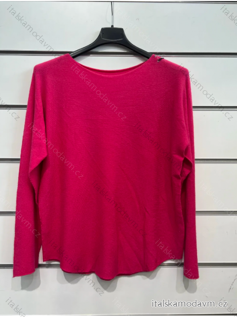 Svetr úpletový oversize dlouhý rukáv dámský (S/M ONE SIZE) ITALSKÁ MÓDA IMPSH23088