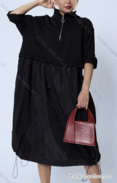 Šaty oversize dlouhý rukáv dámské (S/M ONE SIZE) ITALSKÁ MÓDA IMPLI2335019