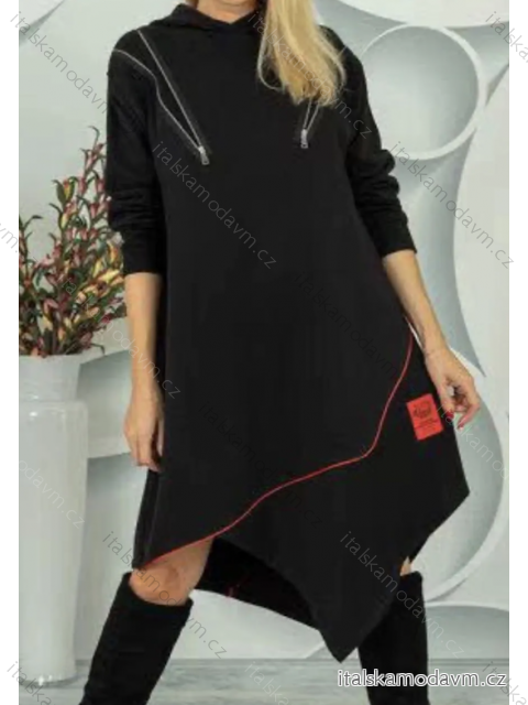 Šaty oversize dlouhý rukáv dámské (S/M ONE SIZE) ITALSKÁ MÓDA IMPLI2331097