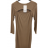 Šaty elegantní dlouhý rukáv dámské (S/M ONE SIZE) ITALSKÁ MÓDA IMPLI233629