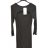 Šaty elegantní dlouhý rukáv dámské (S/M ONE SIZE) ITALSKÁ MÓDA IMPLI233629