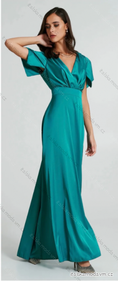 Šaty dlouhé společenské krátký rukáv dámské (S/M ONE SIZE) ITALSKÁ MÓDA IMPSH235441