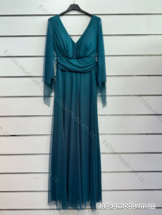 Šaty dlouhé společenské dlouhý rukáv dámské (S/M ONE SIZE) ITALSKÁ MÓDA IMPSH2320008