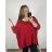 Svetr oversize dlouhý rukáv dámský (S/3XL) ITALSKÁ MÓDA IMWAK23CL70102/DR 2XL/3XL červená