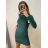 Šaty úpletové s rolákom dlhý rukáv dámske (S/M ONE SIZE) TALIANSKA MÓDA IMM22FD5807/DR -   béžová,   S/M