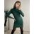 Šaty úpletové s rolákom dlhý rukáv dámske (S/M ONE SIZE) TALIANSKA MÓDA IMM22FD5807/DR -   svetlo šedá
,   S/M
