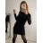 Šaty úpletové s rolákom dlhý rukáv dámske (S/M ONE SIZE) TALIANSKA MÓDA IMM22FD5807/DR -   svetlo šedá
,   S/M