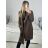 Kabát flaušový beránek dlouhý rukáv dámský (S/M ONE SIZE) ITALSKÁ MÓDA IMWGB233890