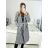 Kabát flaušový dlouhý rukáv dámský (S/M/L ONE SIZE) ITALSKÁ MÓDA IMWD233932/DU M / L Čierno-biela