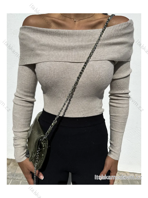 Svetr dlouhý rukáv dámský (S/M ONE SIZE) ITALSKÁ MÓDA IMPBB23Z9068