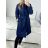 Kabát prošívaný dlouhý rukáv dámský (S/M ONE SIZE) ITALSKÁ MÓDA IMWAA233775/DU S/M béžová