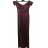 Šaty carmen dlouhé na ramínka elegantní saténové dámské (S/M ONE SIZE) ITALSKÁ MÓDA IMPBB22B22735/DR -   vínová,   S/M