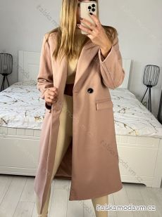 Kabát flaušový dlouhý dámský (S-XL) ITALSKÁ MÓDA IMD22901/DU