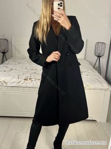 Kabát flaušový dlouhý dámský (S-XL) ITALSKÁ MÓDA IMD22901-4/DU