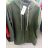 Mikina teplá s kapucí dlouhý rukáv dámská (S/M ONE SIZE) ITALSKá MODA IM723055