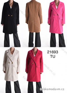 Kabát flaušový dlouhý rukáv dámský (S/M ONE SIZE) ITALSKÁ MÓDA IMPDY23XINH21693