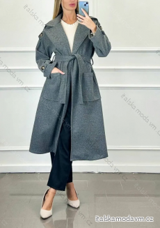 Kabát flaušový dlouhý rukáv dámský (S/M ONE SIZE) ITALSKÁ MÓDA IMPDY23FEH2388