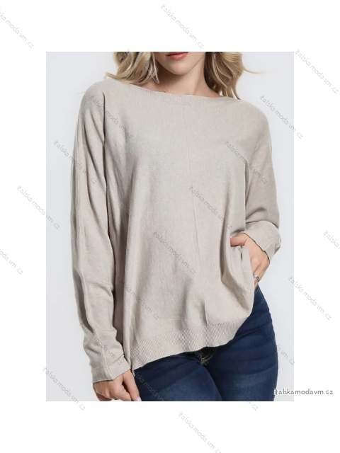Sveter dlhý rukáv dámsky (S/M ONE SIZE) TALIANSKA MÓDA IMPBB23Z6015