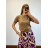 Sveter úpletový krátky rukáv dámsky (S/M ONE SIZE) TALIANSKA MÓDA IMPDY23FH9380
