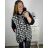 Mikina na zip s kapucí dlouhý rukáv dámská nadrozměr (2XL/3XL ONE SIZE) ITALSKÁ MÓDA IM423OFANTO