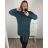 Šaty svetrové dlouhý rukáv dámske nadrozmer (2XL/3XL  ONE SIZE) TALIANSKA MÓDA IM423MONTANA