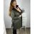 Bunda, Kabát  dlhý rukáv dámska nadrozmer (XL/2XL ONE SIZE) TALIANSKA MÓDA IM423BELTA