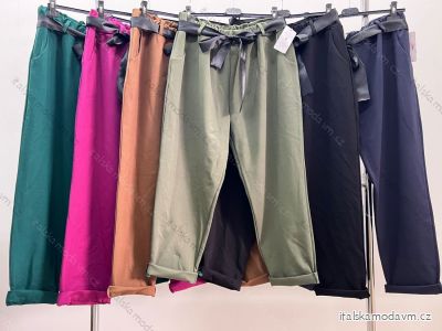 Kalhoty strečové dámské nadrozměr (2XL/3XL ONE SIZE) ITALSKá MóDA IM423770