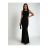 Šaty dlhé elegantné spoločenské bez rukávov dámske (S/M ONE SIZE) POLSKÁ MÓDA IMLAZ23010173-05/DUR S/M čierna