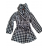 Kabát flaušový na knoflíčky s kapucí dámský (S/M/L ONE SIZE) ITALSKÁ MÓDA IM423600/DU M/L Černo-bílá