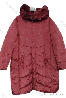 Kabát bunda zimní s kapucí dámský nadrozměr (M-4XL ONE SIZE) ITALSKÁ MÓDA IM422STELA/DU