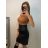 Tričko teplé s rolákom úpletové krátky rukáv dámske (S/M ONE SIZE) TALIANSKA MÓDA IMM22FD5805/DR -   khaki,   S/M