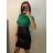Tričko teplé s rolákom úpletové krátky rukáv dámske (S/M ONE SIZE) TALIANSKA MÓDA IMM22FD5805/DR -   khaki,   S/M
