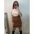Tričko teplé s rolákom úpletové krátky rukáv dámske (S/M ONE SIZE) TALIANSKA MÓDA IMM22FD5805/DR -   khaki,   S/M