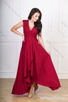 Šaty dlouhé elegantní společenské bez rukávu dámské nadrozměr (44-50) POLSKÁ MÓDA PMLBF23GRACIA4