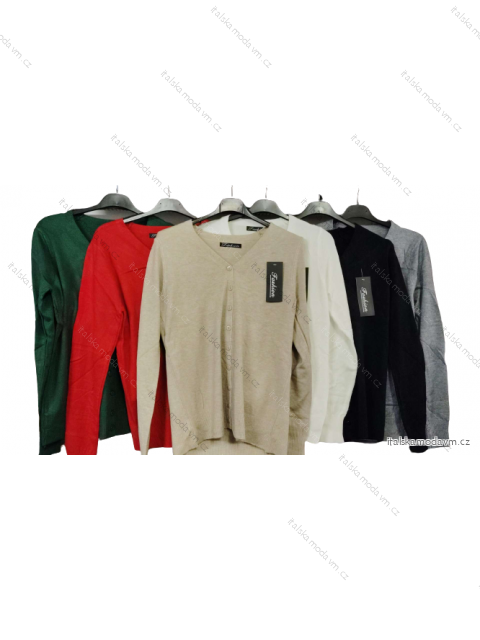 Svetr zapínací dámský (m-2xl) B.LIFE BL232206/DU -   tmavě béžová,   XL/2XL