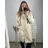 Kabát na zip s kapucí dlouhý rukáv dámská nadrozměr (2XL/3XL ONE SIZE) ITALSKÁ MÓDA IM423STAR/DU Barva   béžová Velikost   2XL/3XL