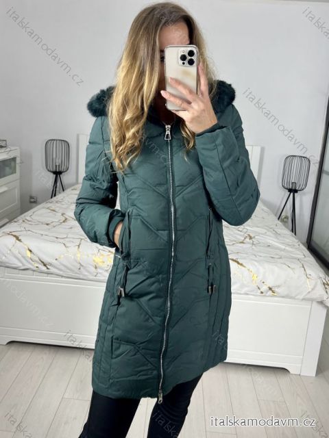 Kabát zimní dámský (S-2XL) POLSKÁ MóDA PMWC23C208199/DU zelená S