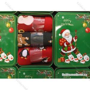 Ponožky teplé Vánoční pánské krabička 3 páry (39-42, 43-46) EMI ROSS ROS23003