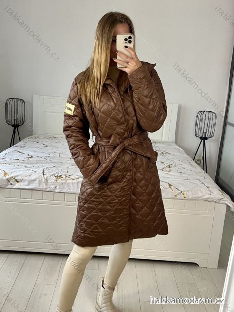 Kabát šusťákový dlouhý rukáv dámský (S/M/L ONE SIZE) ITALSKÁ MÓDA IMC23471