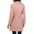 Kabát flaušový dlouhý dámský (S-XL) ITALSKÁ MÓDA IMD221107-7/DR XL světle růžová