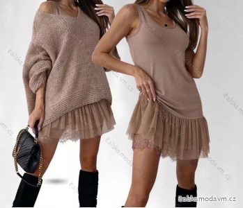 Šaty pod svetr bez rukávu dámské (S/M ONE SIZE) ITALSKÁ MÓDA IMWAE234226