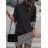 Šaty elegantný dlhý rukáv dámske (S/M ONE SIZE) TALIANSKA MÓDA IMD23809