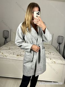 Kabát flaušový dlouhý rukáv dámský (L/XL ONE SIZE) ITALSKÁ MÓDA IMD23863
