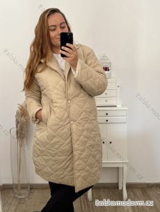 Bunda kabát prošívaný oversize dlouhý rukáv dámská nadrozměr (2XL/3XL ONE SIZE) ITALSKÁ MÓDA IMWCT233519