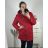 Kabát na zip s kapucí dlouhý rukáv dámský (S-2XL) ITALSKÁ MÓDA IMT22023/DU S světle růžová