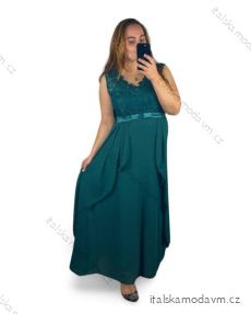 Šaty dlouhé společenské dámské nadrozměr (XL/2XL ONE SIZE) ITALSKÁ MÓDA IMM23LEILA