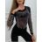 Body elegantní dlouhý rukáv dámské (S/M ONE SIZE) ITALSKá MóDA IMM23M31071