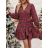 Šaty elegantní vánoční dlouhý rukáv dámské (S/M ONE SIZE) ITALSKÁ MÓDA IMM23M19525