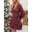 Šaty elegantní vánoční dlouhý rukáv dámské (S/M ONE SIZE) ITALSKÁ MÓDA IMM23M19525