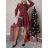 Šaty elegantní košilové vánoční dlouhý rukáv dámské (S/M ONE SIZE) ITALSKÁ MÓDA IMM23M45618